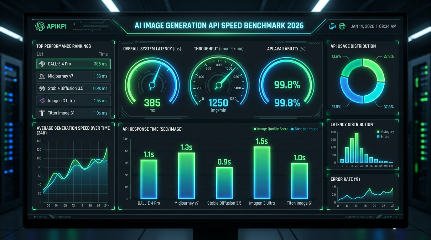 AI Image Generation API Speed Benchmark 2026